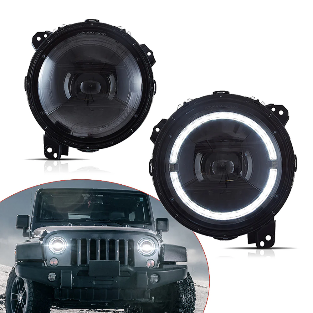 VLAND Full LED Headlights For 2018-2023 Jeep Wrangler JL Gladiator JT