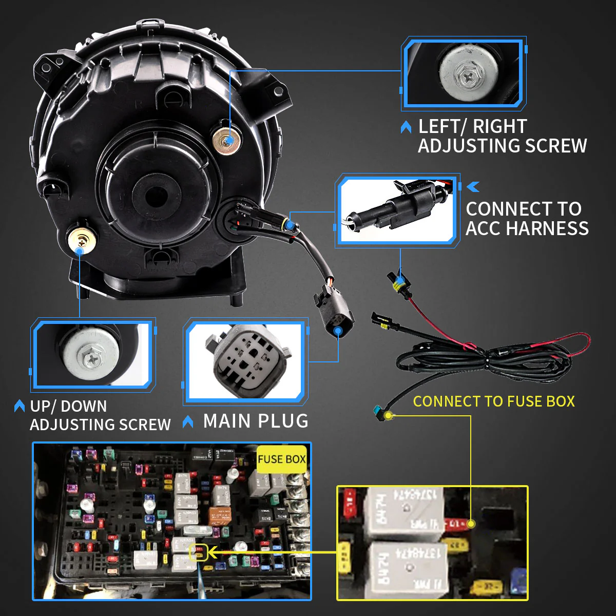VLAND 9 Inches Full LED Headlights for Jeep Wrangler JL 2018-2023 w/ Activate Lighting - Image 6