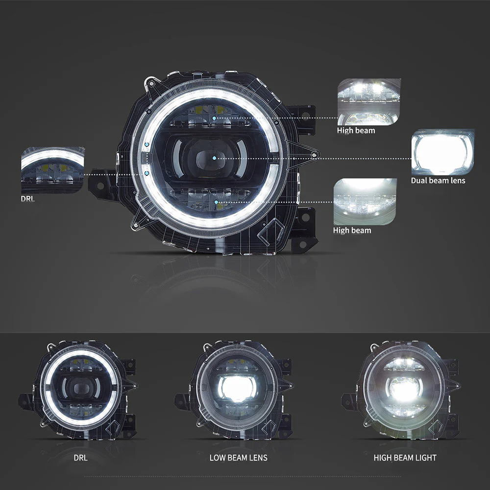 VLAND FULL LED Headlights For Suzuki Jimny 2018-2023 4th Gen JB64W JB74W - Image 5