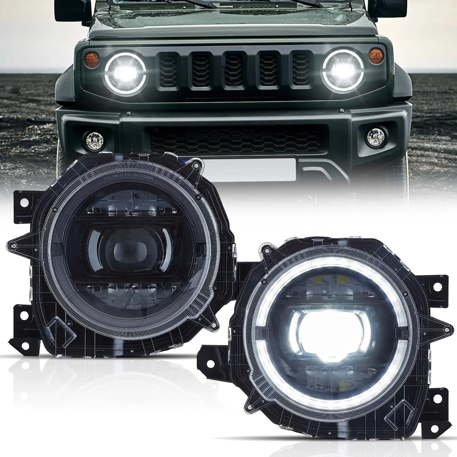 VLAND FULL LED Headlights For Suzuki Jimny 2018-2023 4th Gen JB64W JB74W - Image 9