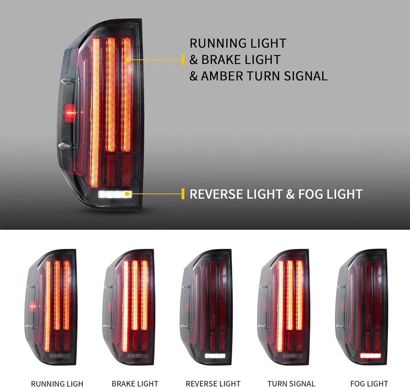 VLAND LED Taillights For Toyota Tundra 2014-2021 2n Gen (Second generation XK50) - Image 8