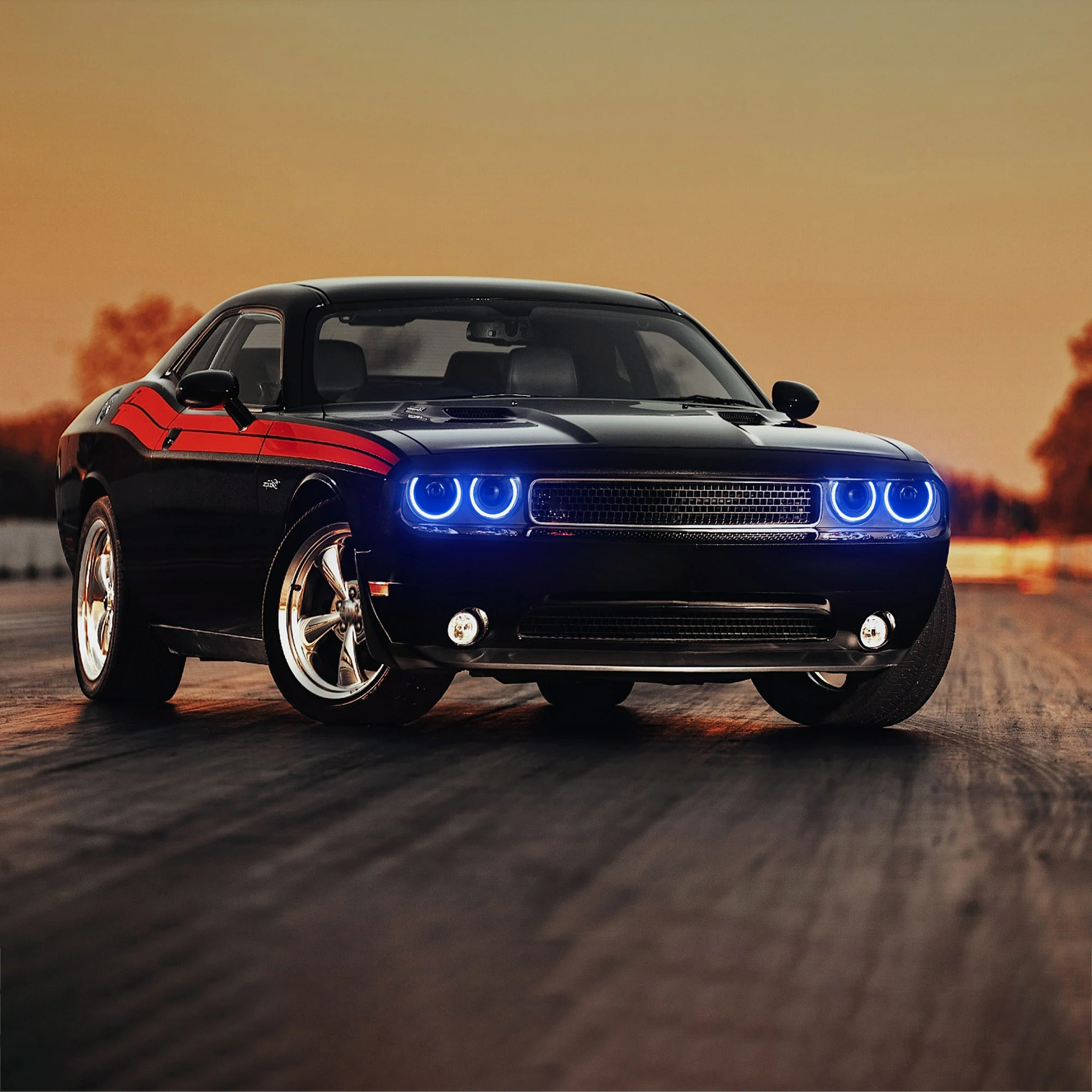VLAND RGB Dual Beam Headlights For Dodge Challenger 2008-2014 - Image 2