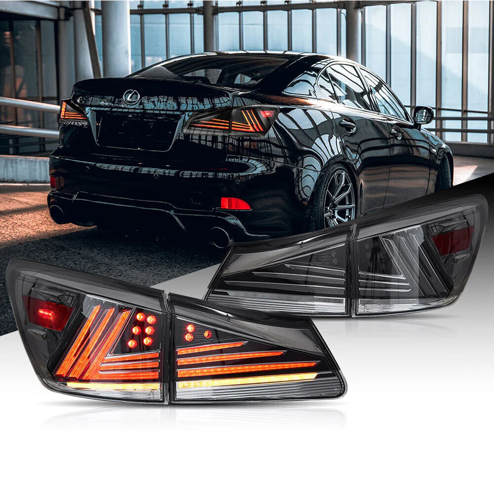 VLAND LED Tail Lights For 2005-2013 Lexus IS250 350 ISF IS300 220d 200d [XE20] 2005-2013 w/Animation
