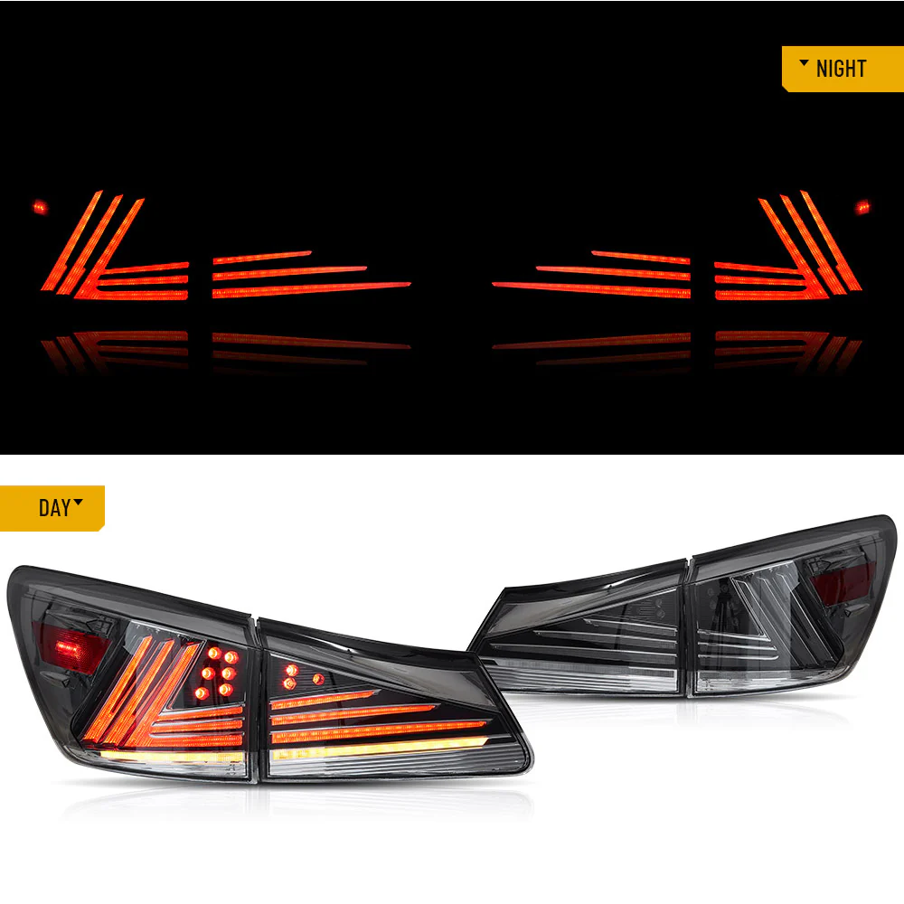 VLAND LED Tail Lights For 2005-2013 Lexus IS250 350 ISF IS300 220d 200d [XE20] 2005-2013 w/Animation - Image 4