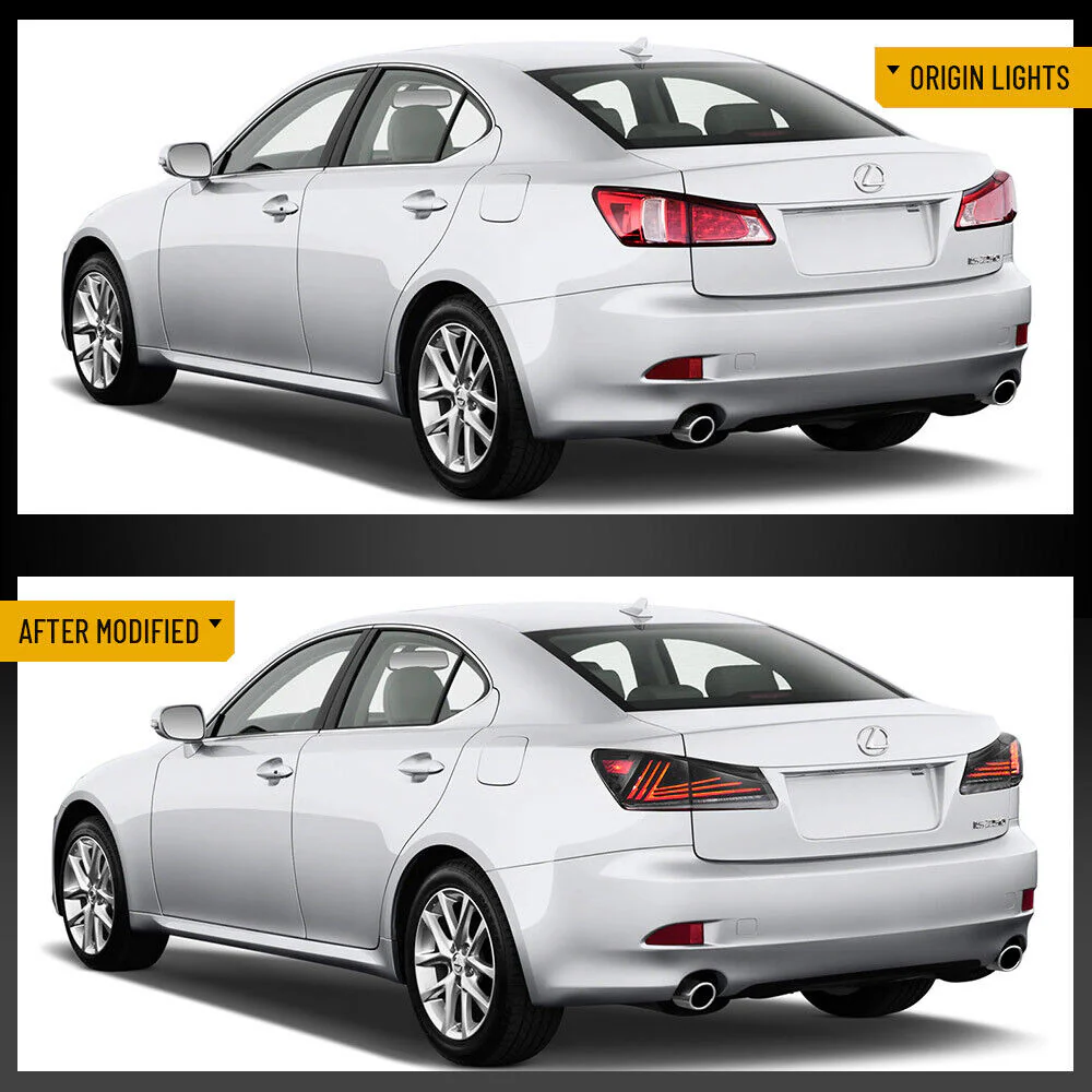 VLAND LED Tail Lights For 2005-2013 Lexus IS250 350 ISF IS300 220d 200d [XE20] 2005-2013 w/Animation - Image 7