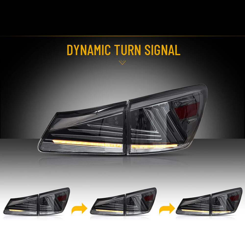 VLAND LED Tail Lights For 2005-2013 Lexus IS250 350 ISF IS300 220d 200d [XE20] 2005-2013 w/Animation - Image 8