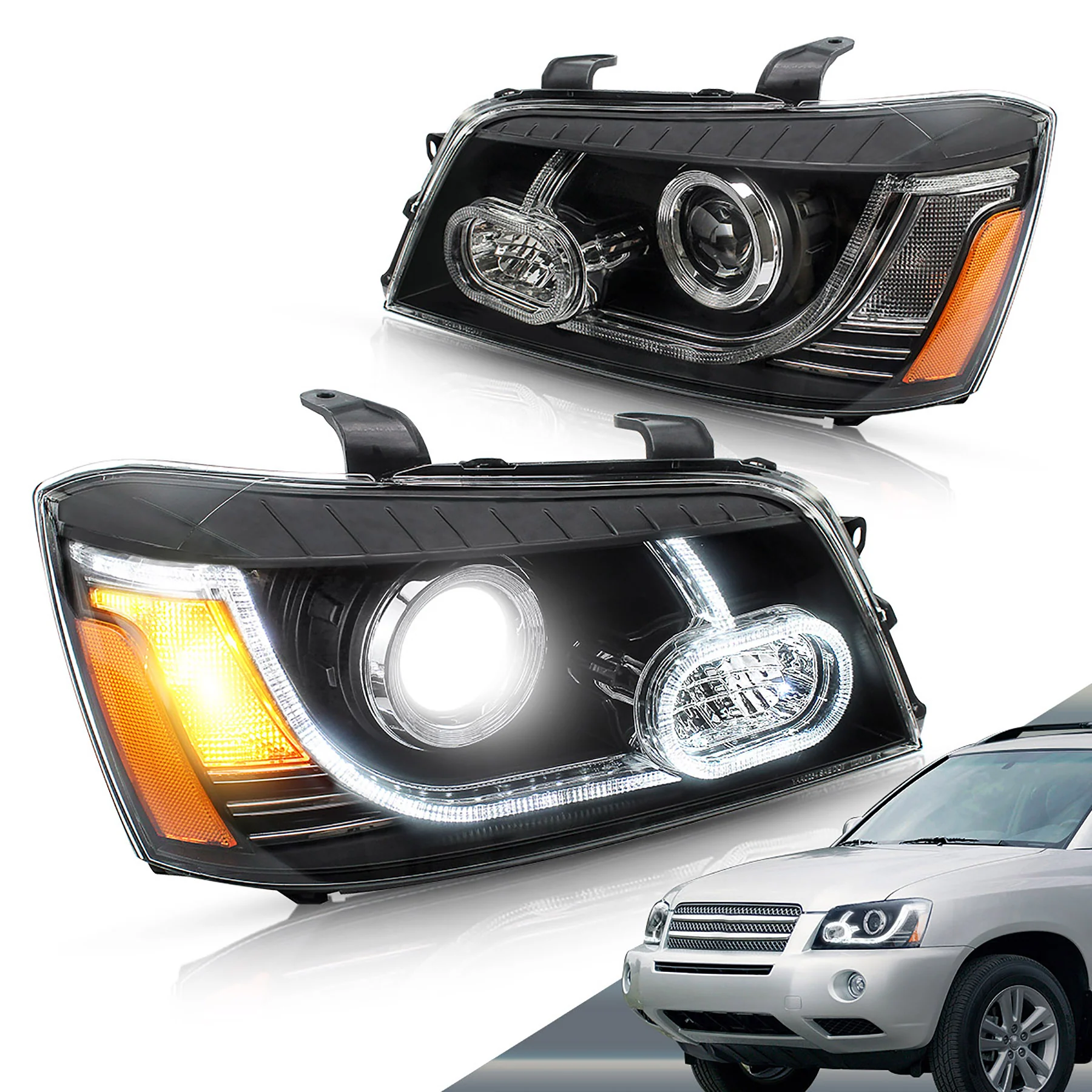 VLAND for Toyota Highlander LED Projector Headlights 2001-2007 1st Gen XU20(Fit For US Models) - Image 12