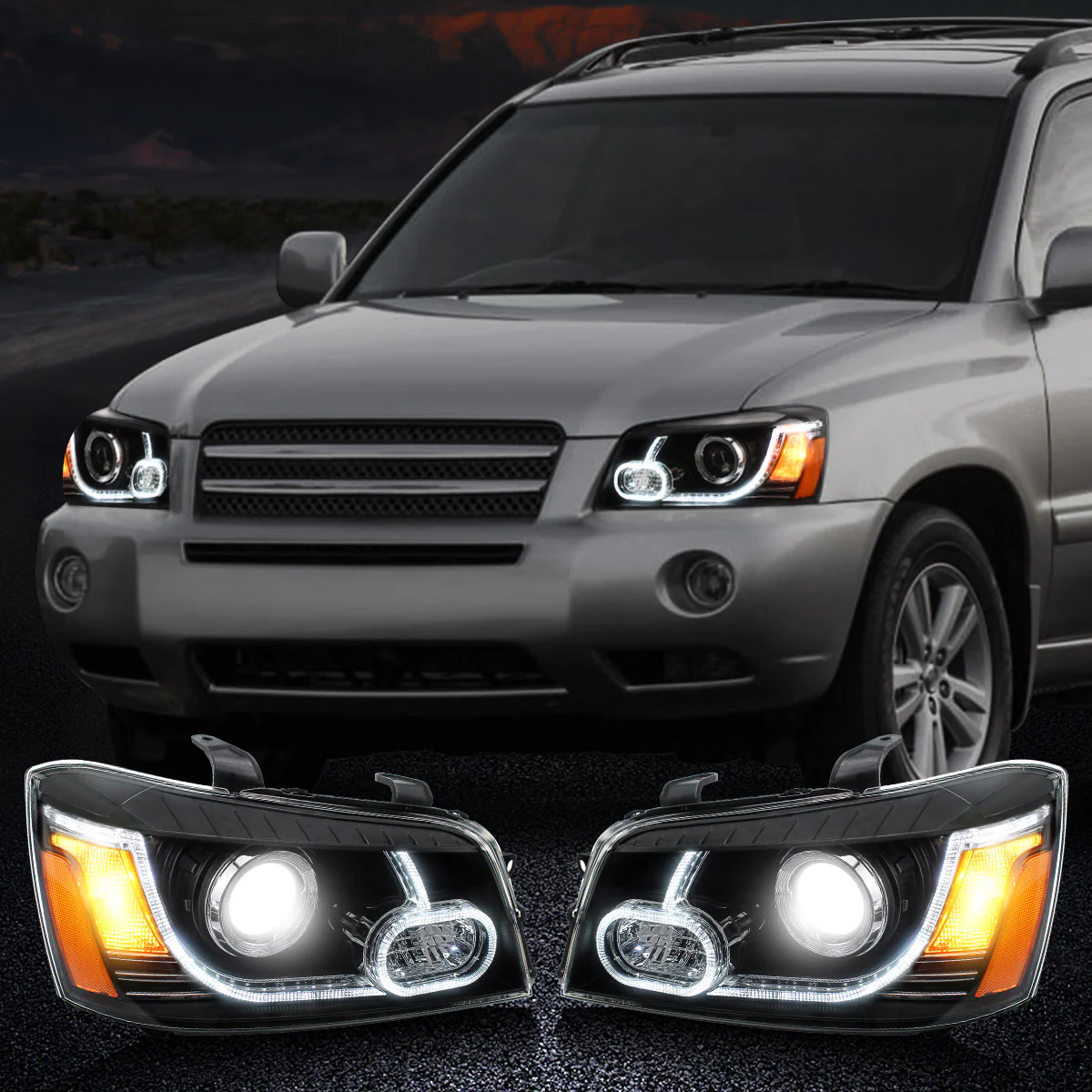 VLAND for Toyota Highlander LED Projector Headlights 2001-2007 1st Gen XU20(Fit For US Models) - Image 13