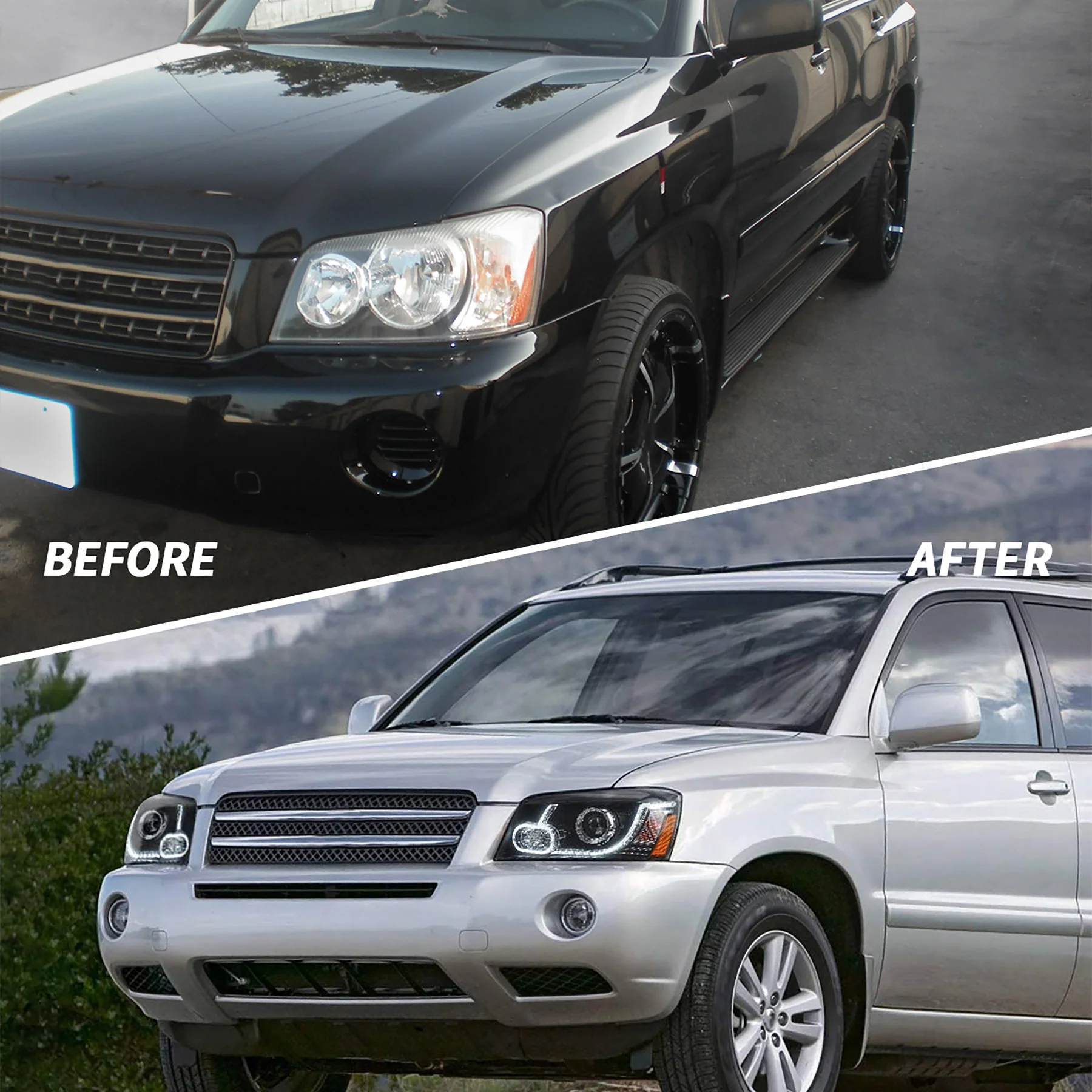 VLAND for Toyota Highlander LED Projector Headlights 2001-2007 1st Gen XU20(Fit For US Models) - Image 5