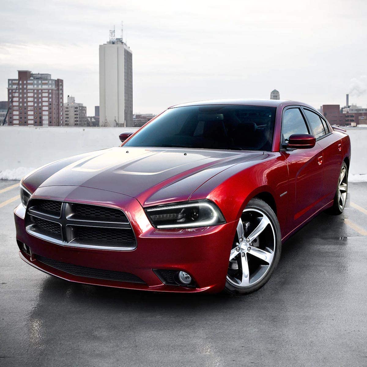 VLAND Dual Beam Projector Headlights for Dodge Charger 2011-2014 - Image 6