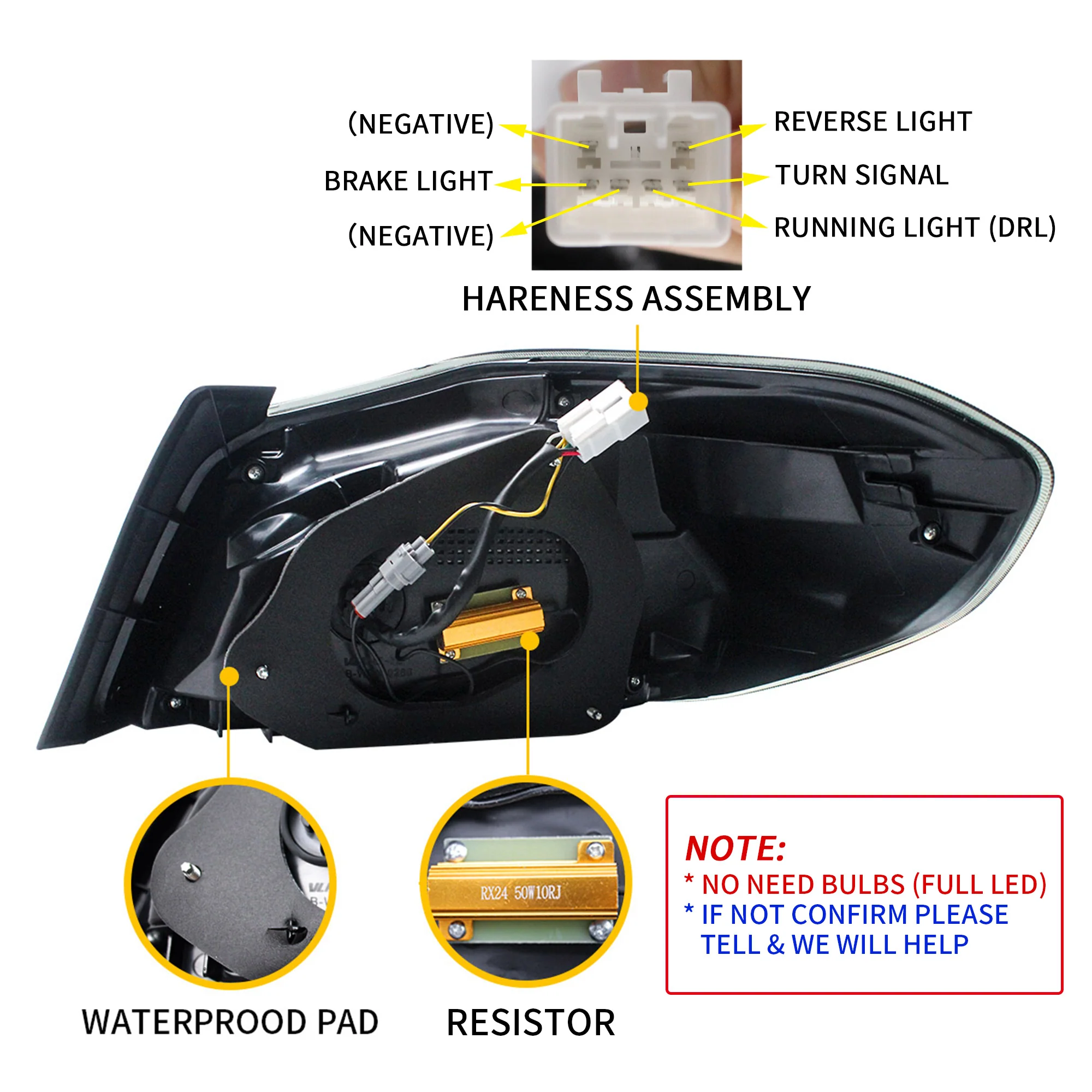 VLAND Full LED Tail Lights For 2015-2021 Subaru WRX / WRX STI With Sequential Turn Signals - Image 10