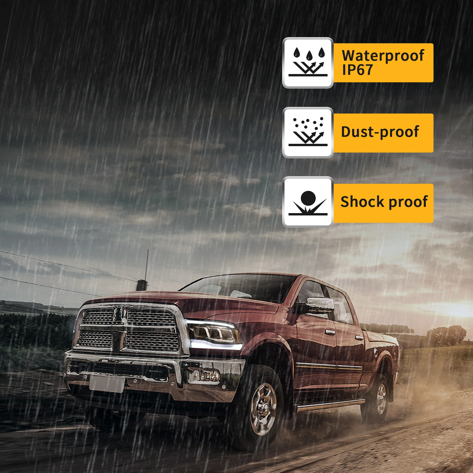 VLAND Full LED Headlights For Dodge Ram 1500/2500/3500 2009-2018/Ram 1500 Classic 2019-2021 - Image 10