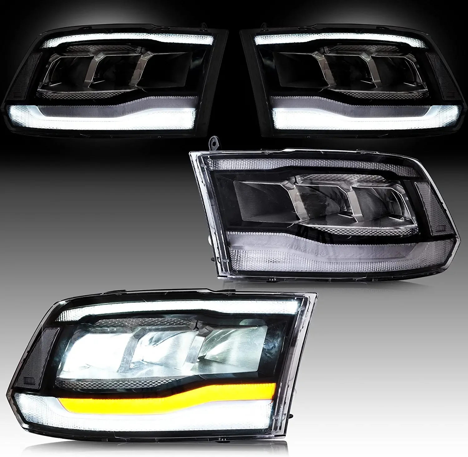 VLAND Full LED Headlights For Dodge Ram 1500/2500/3500 2009-2018/Ram 1500 Classic 2019-2021 - Image 2