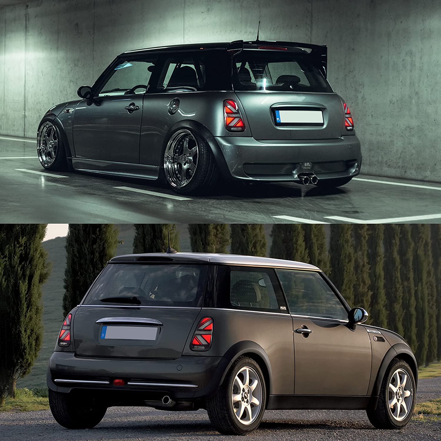 VLAND Full LED Tail lights For BMW Mini Cooper R50 R52 R53 2001-2006 With Dynamic Animation DRL - Image 3