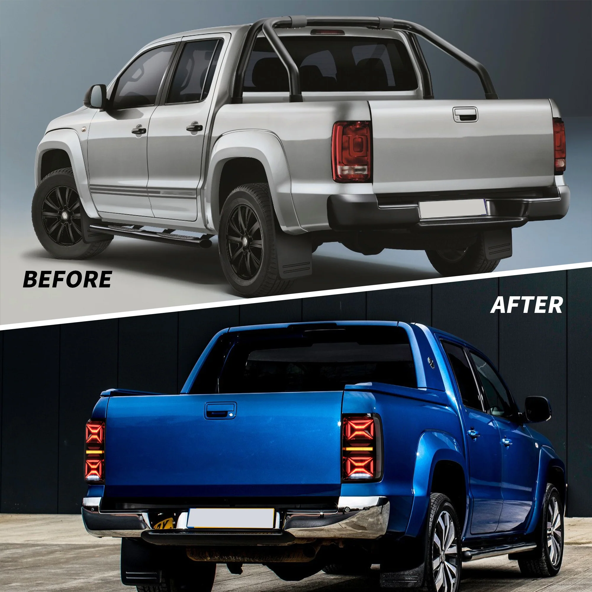 VLAND Full LED Tail Lights For Volkswagen Amarok 2010-2021 With Sequential Turn Indicator - Image 7