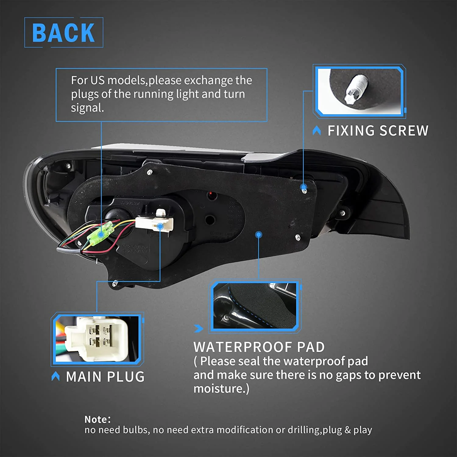 VLAND Headlights and LED Taillights Fit For Toyota 86 2012-2020 GT86, Subaru BRZ, Scion FRS - Image 8