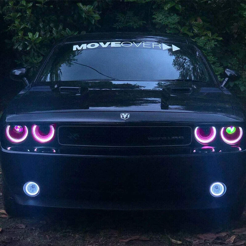VLAND LED Halo Headlights(RGB)+Taillights For Dodge Challenger 2008-2014 - Image 5