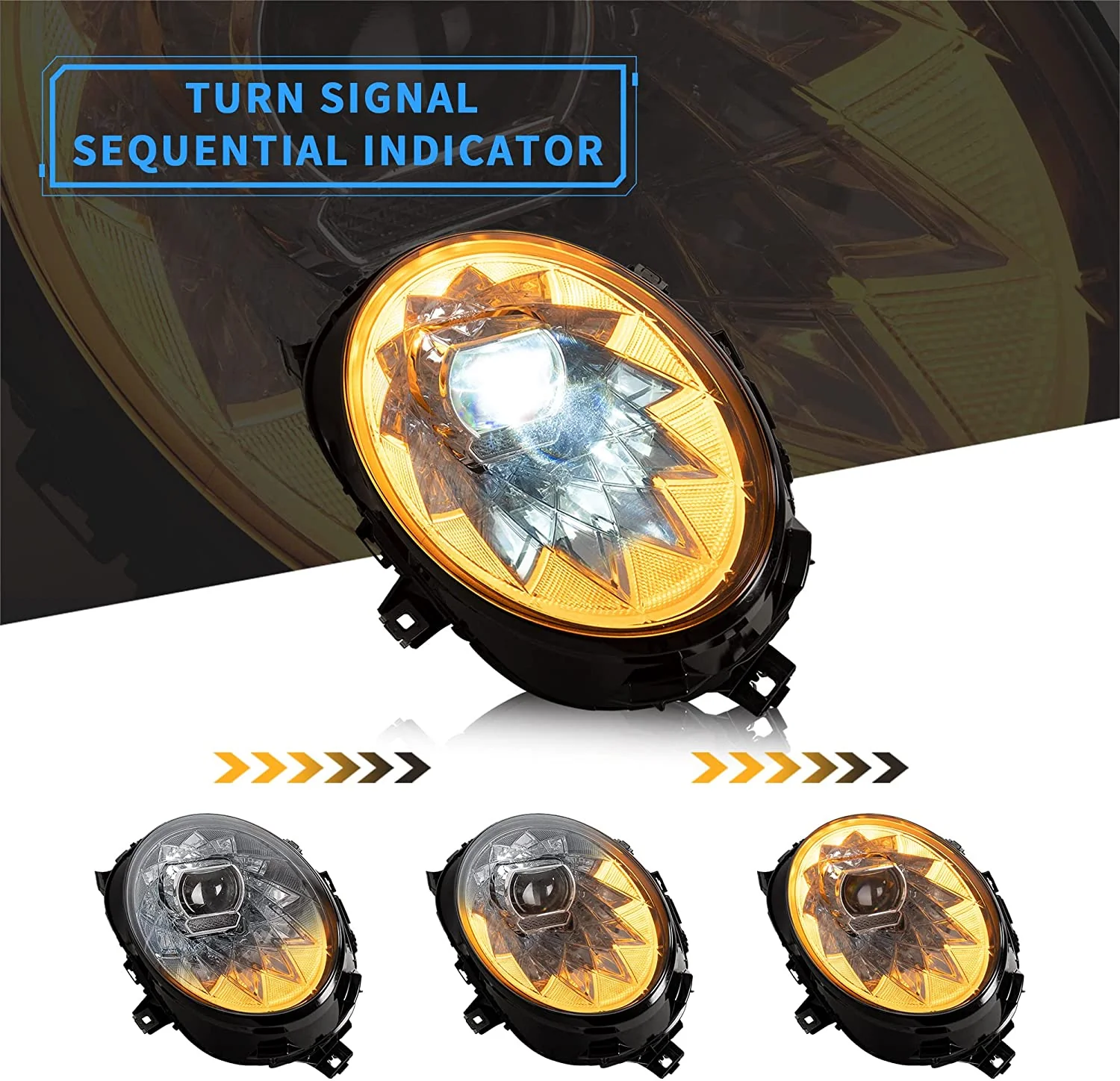 VLAND LED Headlights For BMW Mini Cooper F56 2014-2018 DRL With Animation Function(Not Fit For John Cooper Works/ Superleggera Vision) - Image 2