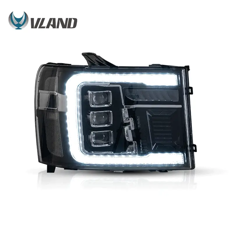 VLAND LED Projector Headlights For 2007-2013 GMC Sierra 1500 2500HD 3500HD With Dynamic DRL - Image 10