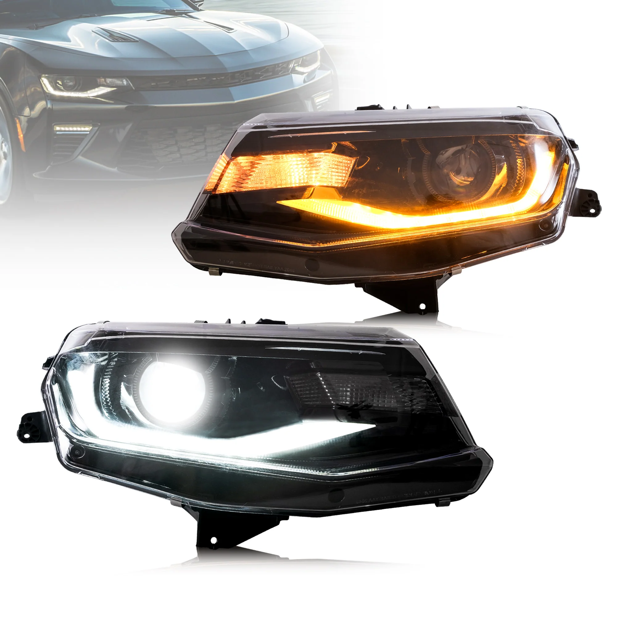 VLAND LED Projector Headlights For Chevrolet / Chevy Camaro LT SS RS ZL LS 2016-2018