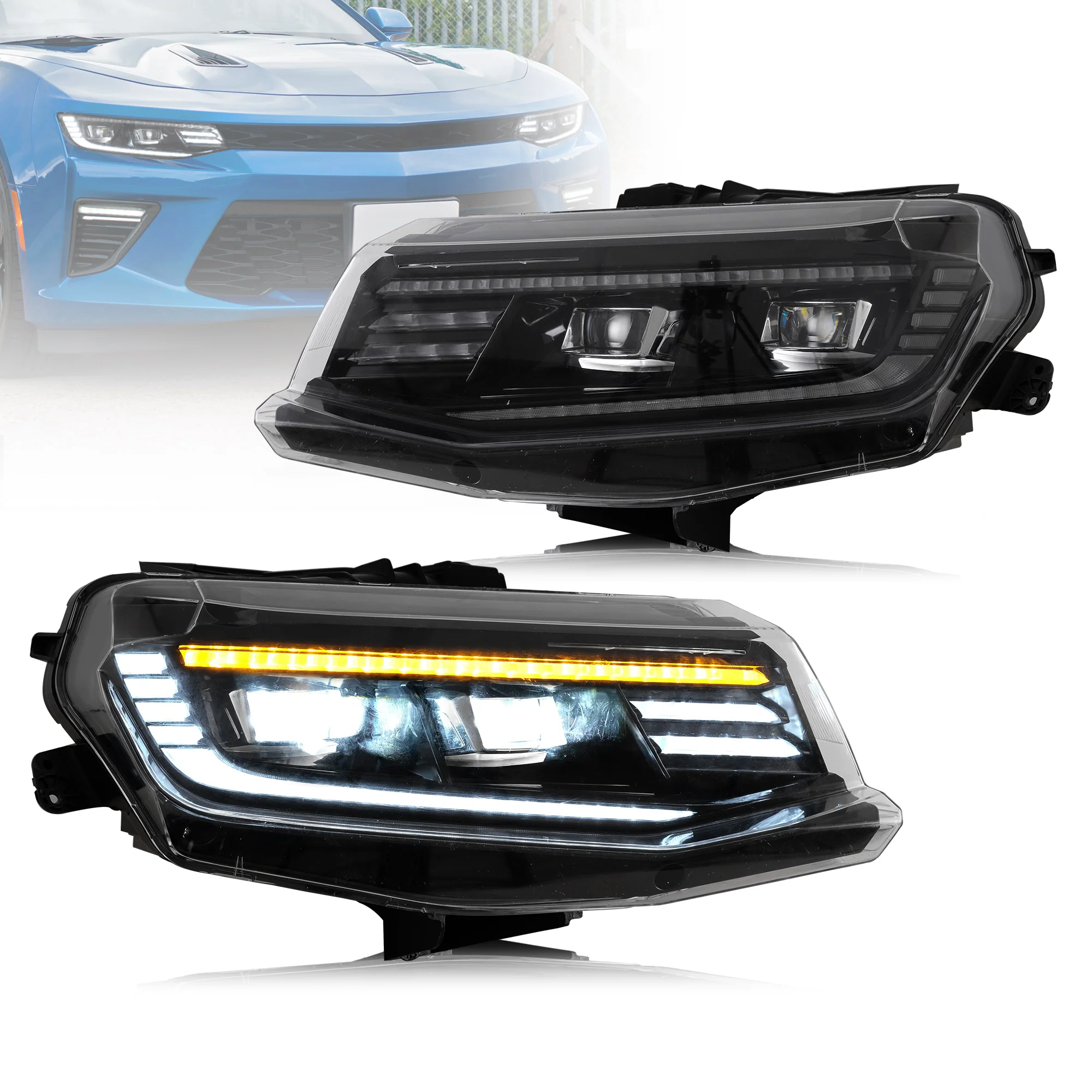 VLAND LED Projector Headlights For Chevrolet / Chevy Camaro LT SS RS ZL LS 2016-2018 - Image 11