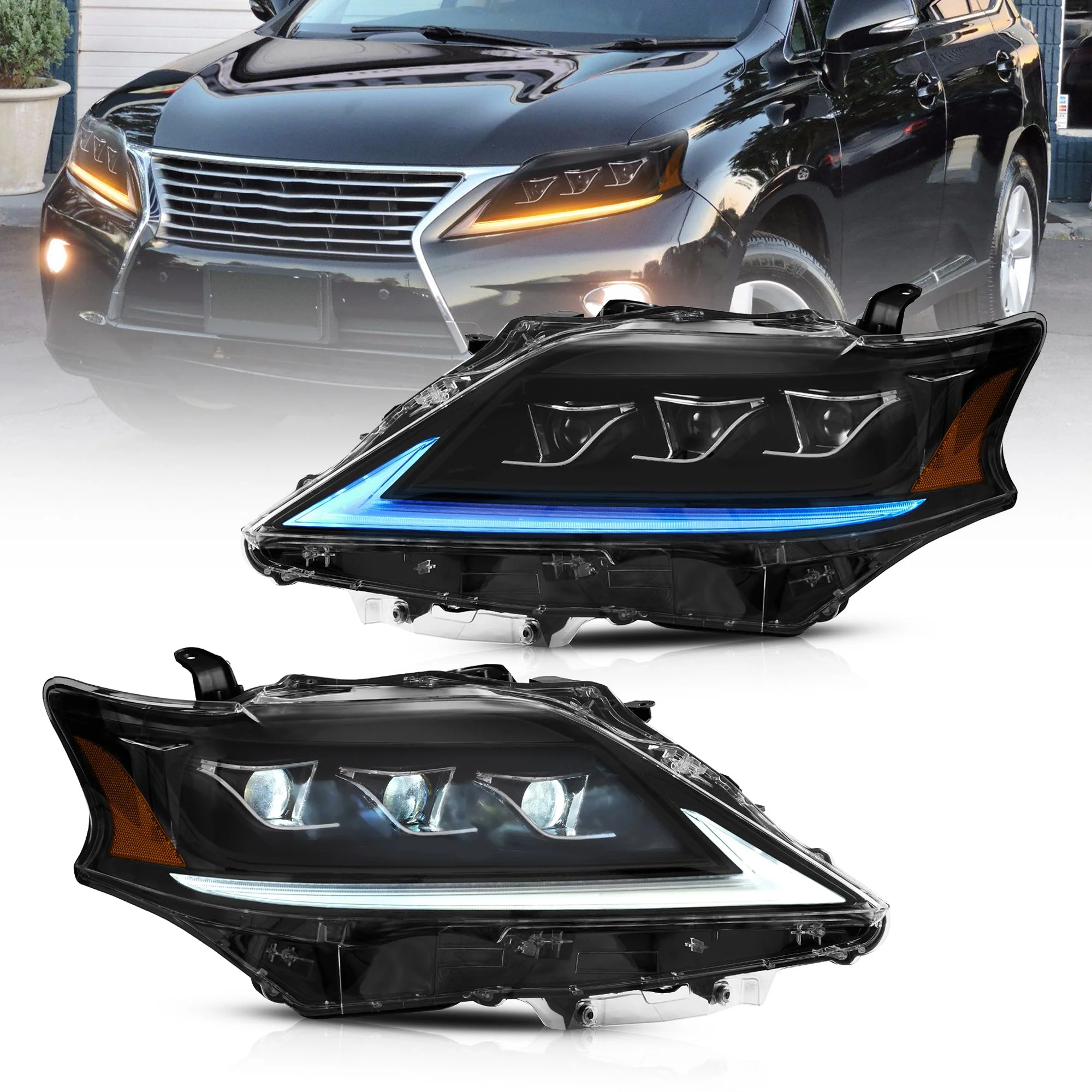VLAND Headlights For Lexus RX350 RX450H 2013-2015 Third Generation (AL10) [For Xenon Models] - Image 2