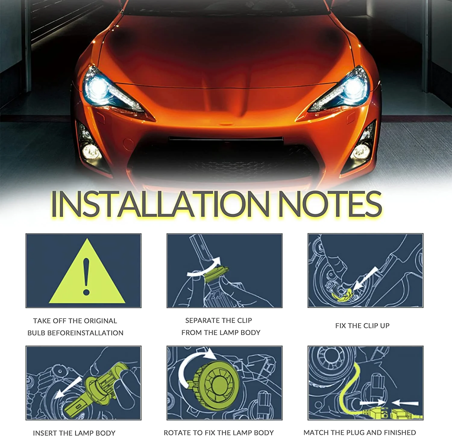 VLAND LED Projector Headlights Fit for 2012-2015 Hyundai Elantra【Avante MD】 W/ Bulbs - Image 6