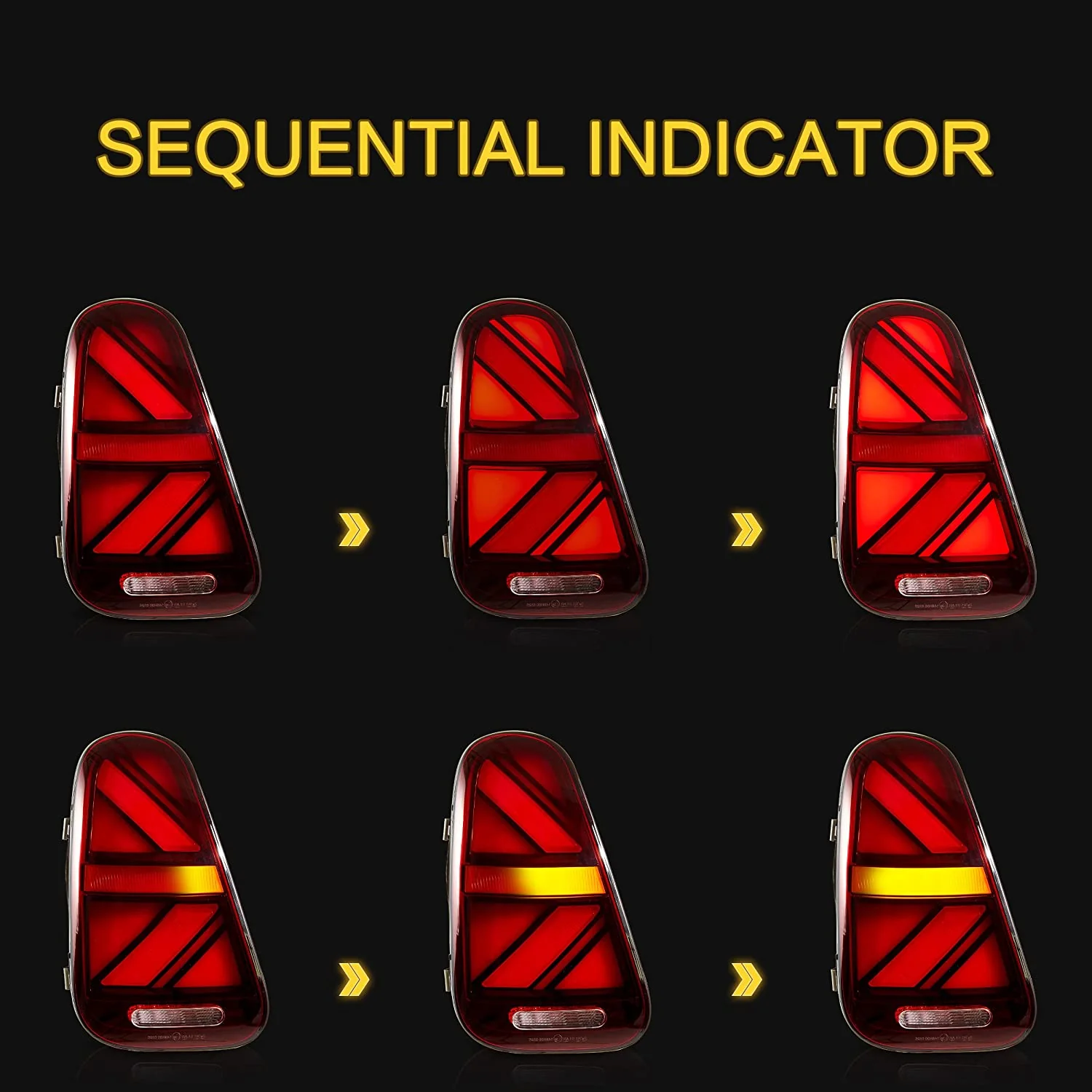 VLAND LED Tail Lights For Mini Cooper R50 R52 R53 2001-2006 [Mini Hatch/Cabrio] Rear Lamps - Image 5