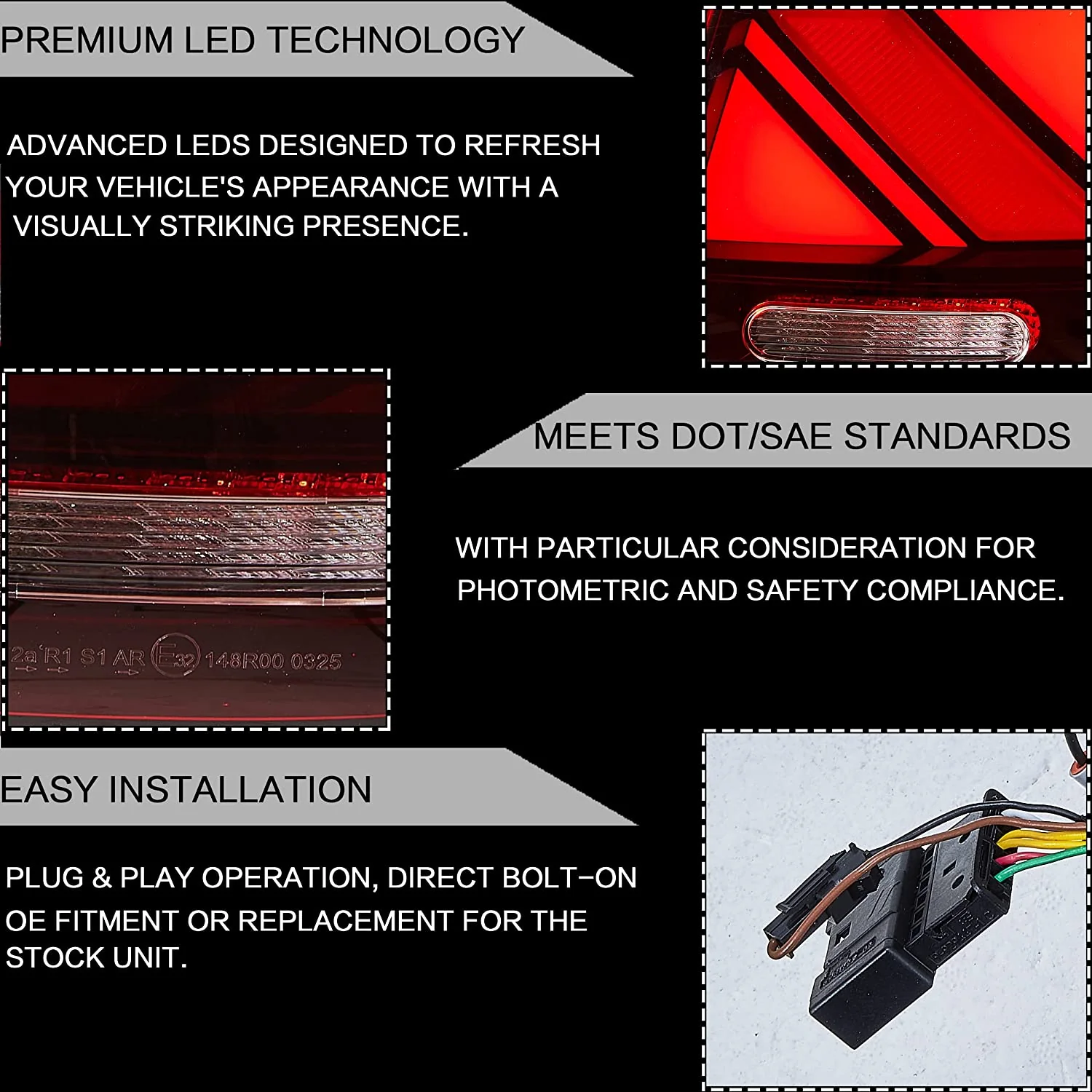 VLAND LED Tail Lights For Mini Cooper R50 R52 R53 2001-2006 [Mini Hatch/Cabrio] Rear Lamps - Image 7