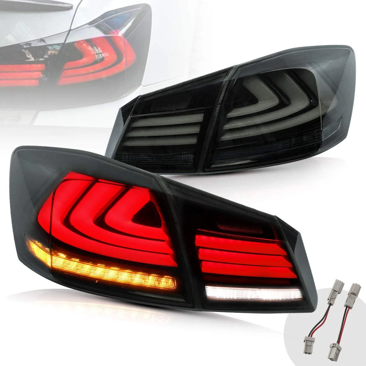 VLAND 4PCS LED Tail Lights For Honda Accord Inspire 8th Gen Sedan 2008-2013(Not For Coupe) - Image 14