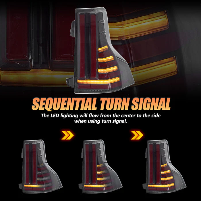 VLAND LED Tail Lights For LEXUS GX460 2014-2020 Rear Lamps With Startup Sequential [DOT. SAE.] - Image 3