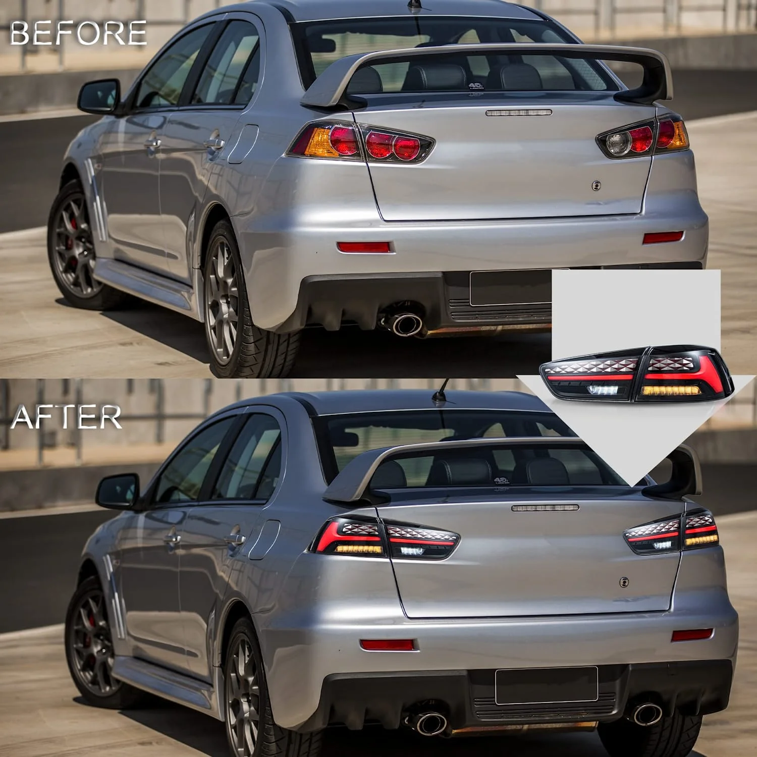 VLAND LED Tail Lights For Mitsubishi Lancer EVO X 2008-2018 - Image 9