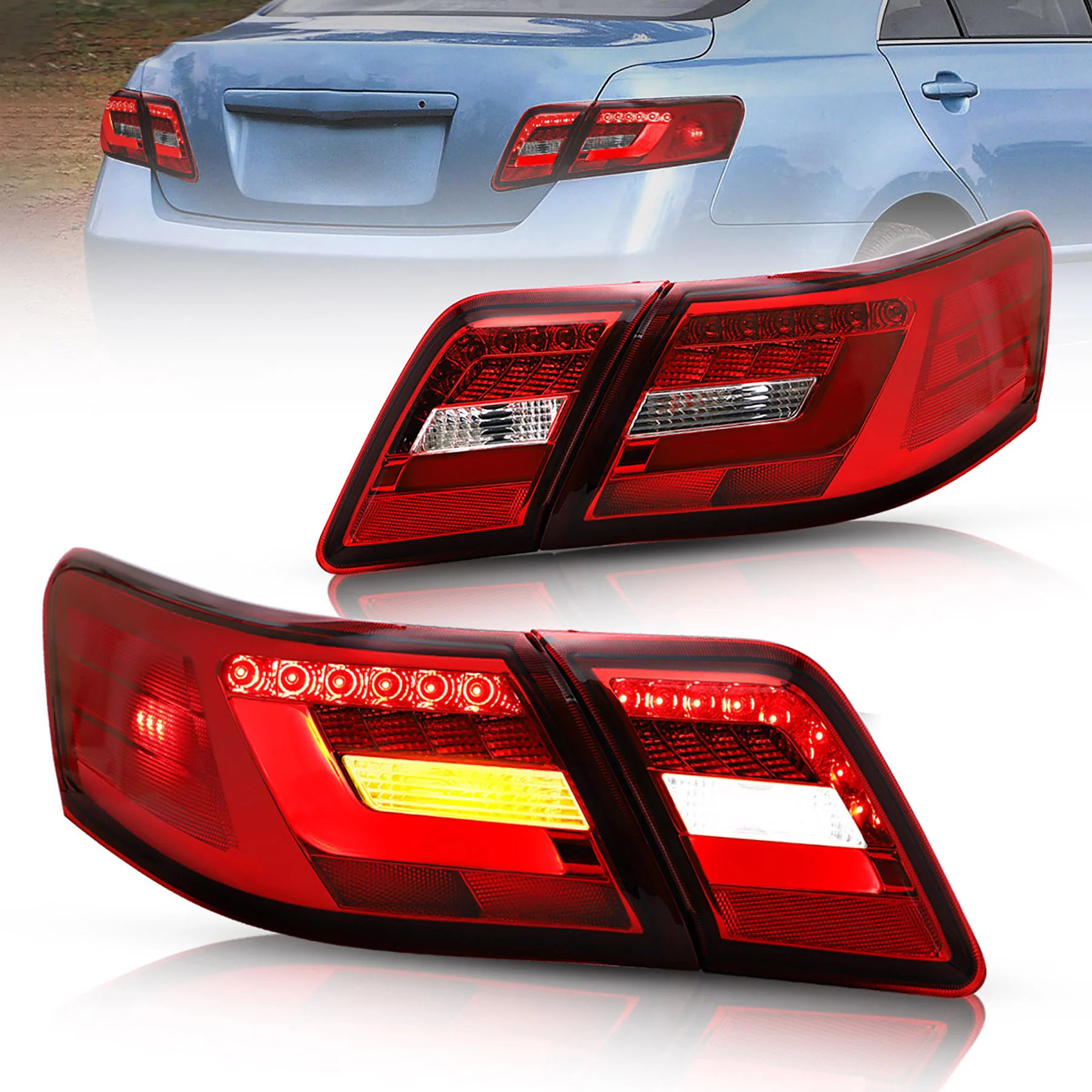 VLAND Full LED Tail Lights for Toyota Camry XV40 Gen Sedan 2006-2011 - Image 4