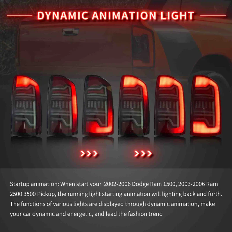 VLAND LED Taillights For 2002-2008 Dodge Ram 1500 2500 3500 - Image 5