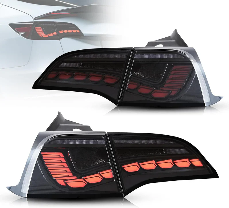 VLAND LED Taillights For 2017-2023 Tesla Model 3/Y Amber Turn signal
