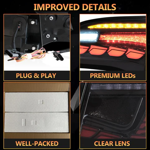VLAND LED Taillights For 2017-2023 Tesla Model 3/Y Amber Turn signal - Image 11