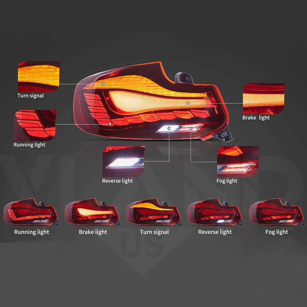 VLAND OLED Taillights For BMW 2 Series M2 F87 2014-2021 1st Gen With dynamic animation - Image 5