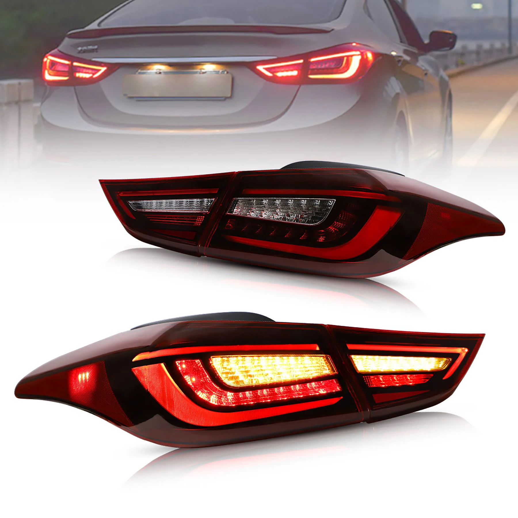 VLAND LED Taillights For Hyundai Elantra Sedan 2012-2016 & Elantra Coupe 2013-2014 - Image 2