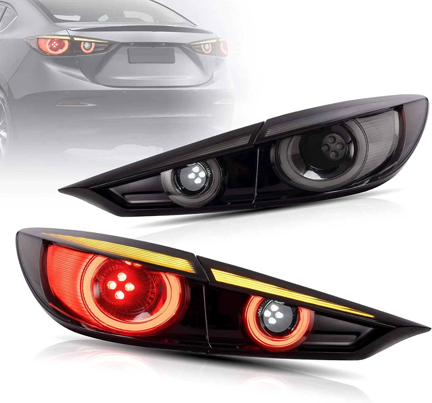 VLAND Tail Lights For Mazda 3 Axela Sedan 2019-2025 w/ Dynamic Welcome Lighting - Image 13