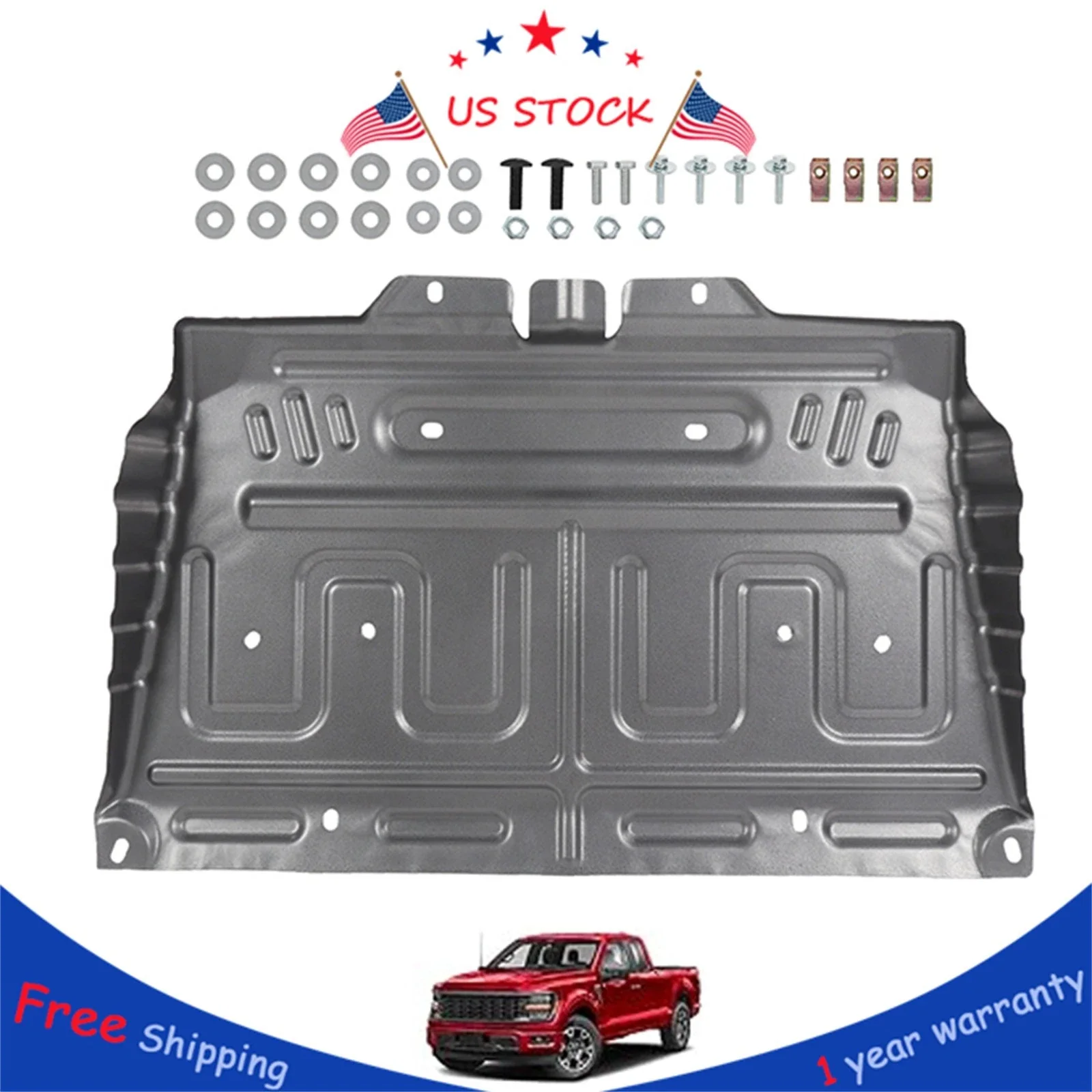 VLAND Upgrade Manganese Steel Splash Panel Shield ML3Z-7222-D For 2015-2024 Ford F150