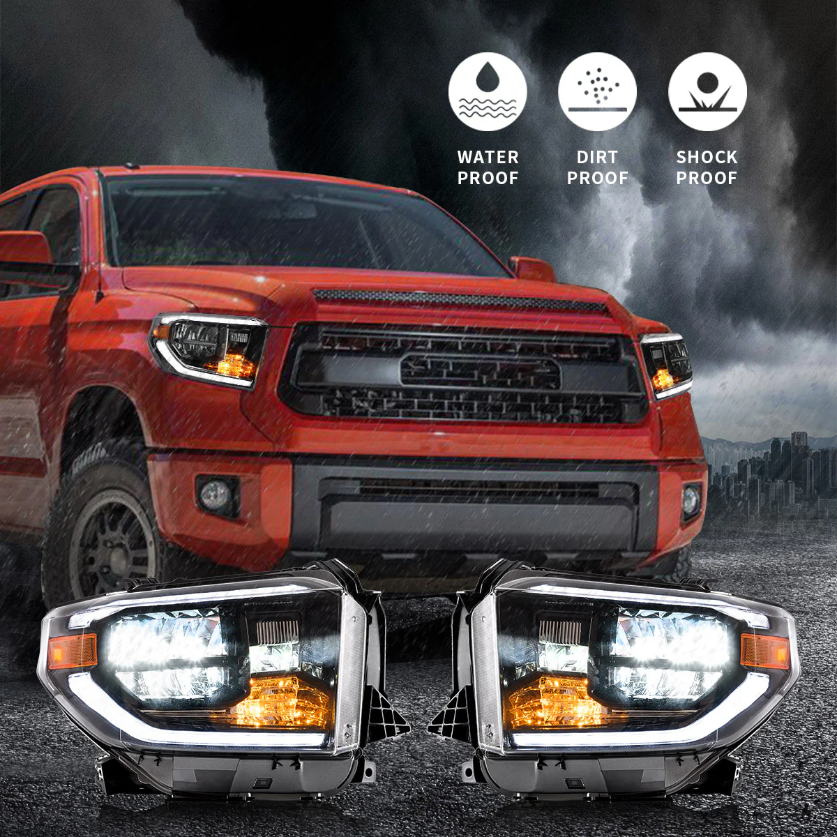 VLAND Full LED Sequential Headlights For Toyota Tundra 2014-2021 - Image 13