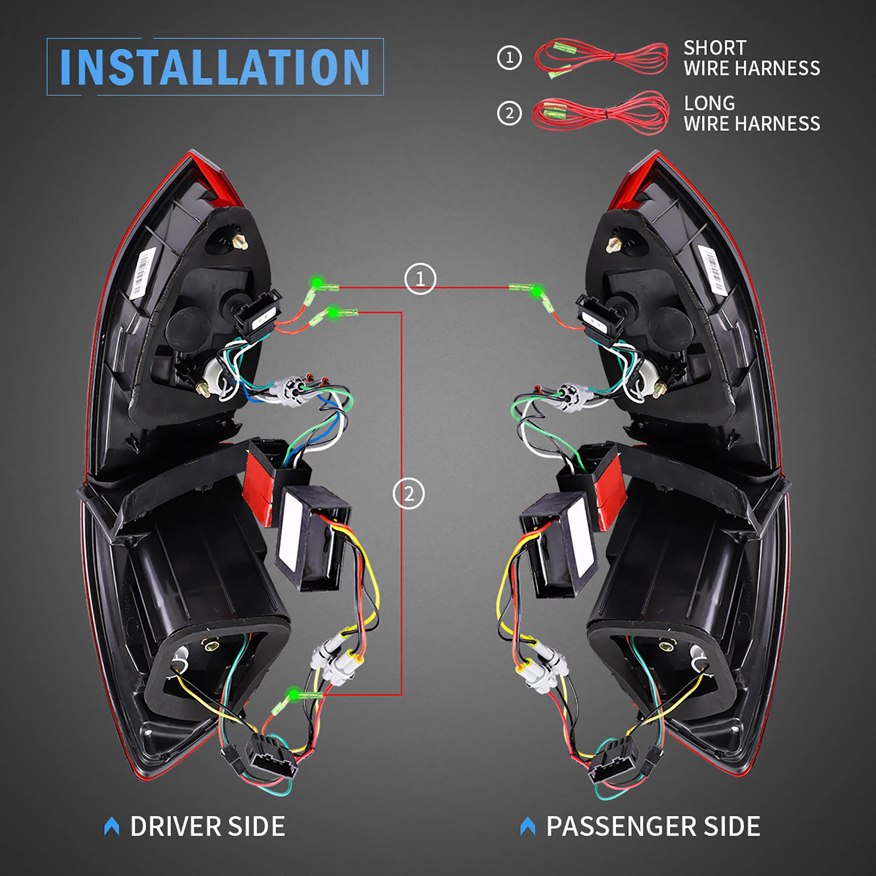 VLAND LED Sequential Tail Lights For 2011-2014 Volkswagen Jetta Sagitar - Image 7