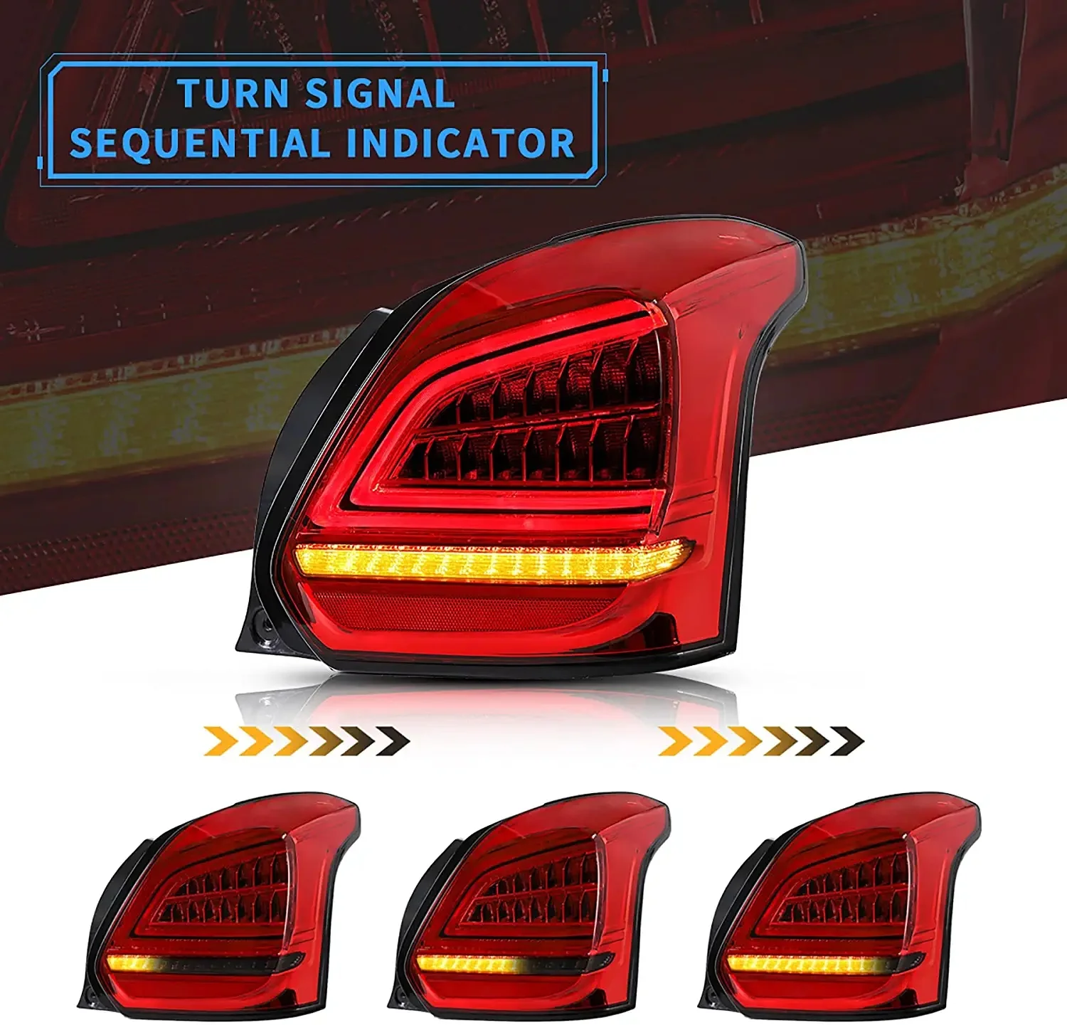 VLAND Full LED Taillights For Suzuki Swift Sport 2017-2019 - Image 3